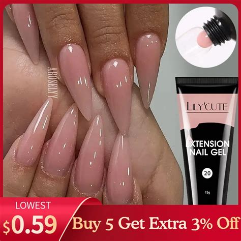 LILYCUTE ML Quick Extension Gel Nail Polish Nude Milk White Color