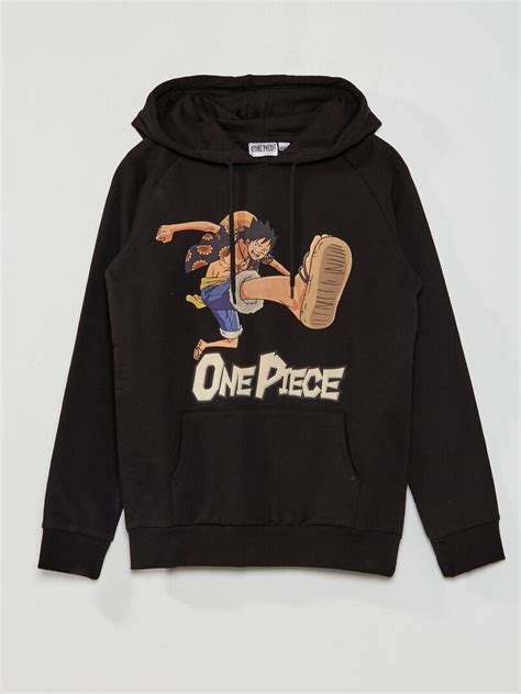 Sweatshirt One Piece Capuz Preto Kiabi