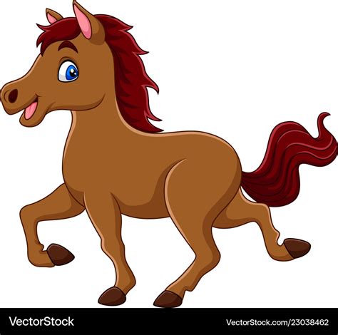 Smiling horse cartoon Royalty Free Vector Image