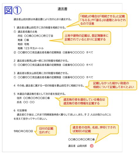 【遺言書の書き方】例文、記載の見本や注意点について解説！