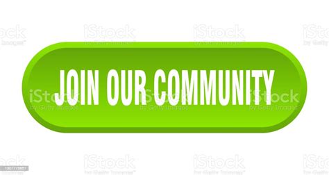 Join Our Community Button Rounded Sign On White Background Stock