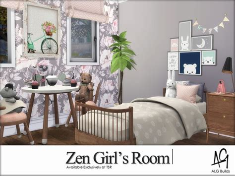 Sims 4 — Zen Girls Room By Algbuilds — Really Cute Girl Room For Your