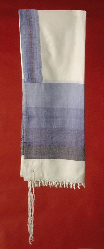 blue graded tallit jerusalem tallit