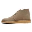 Desert Coal Clarks Originals Suede Desert Boots In Stone