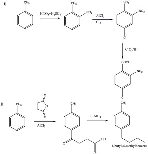 Solved Starting With Toluene Outline A Synthesis Of Each Of The