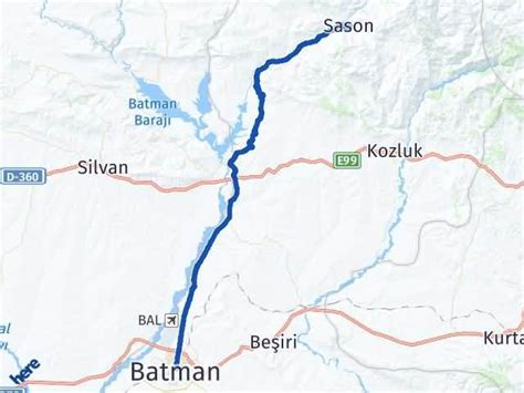 Batman Sason Arası Kaç Km Saat Yol Tarifi