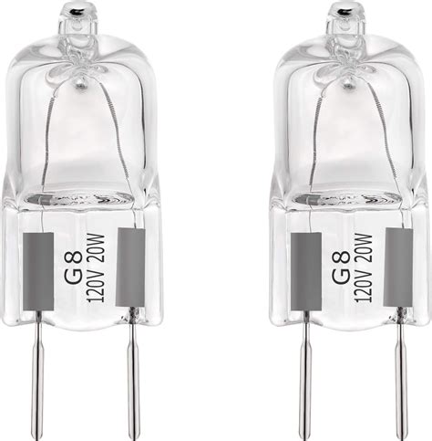 2 Pack Halogen Light Bulb G8 Base for Over The Range Microwave