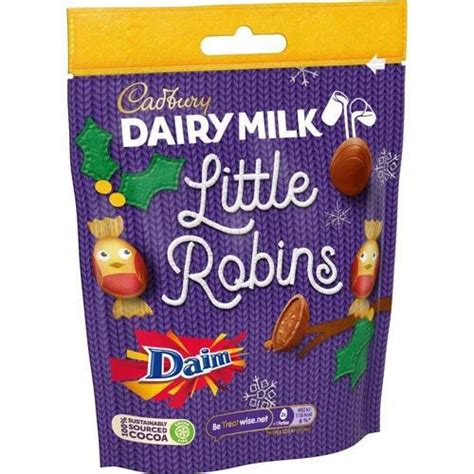 Cadbury Dairy Milk Daim Xmas Robins 77g EXR63043CP Chocolate