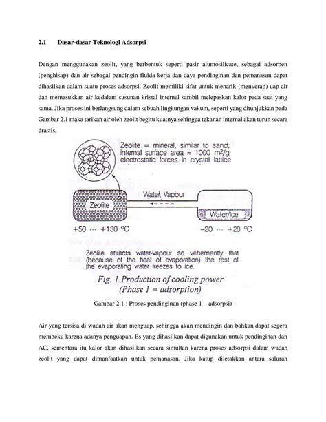 Solution Bab Ii Sistem Adsorpsi Teknologi Zeolit Studypool