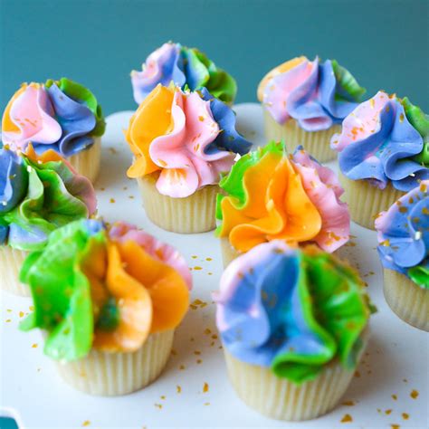 Rainbow Mini Cupcakes Box Of 24 Padoca Bakery