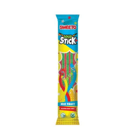 Sweeto Sour Stick Sweets Mix Fruit Flavours 30g Posted Pick And Mix Sweets