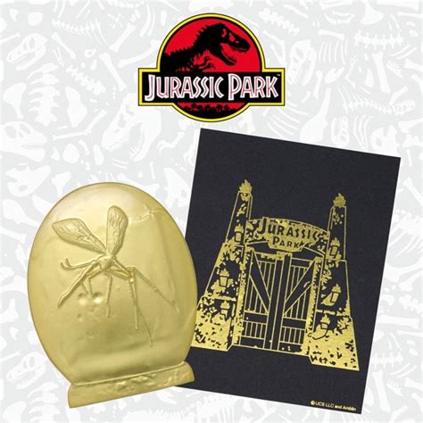 Jurassic Park 24k Gold Plated Pin Badge Pin Badge Free Shipping Over £20 Hmv Store