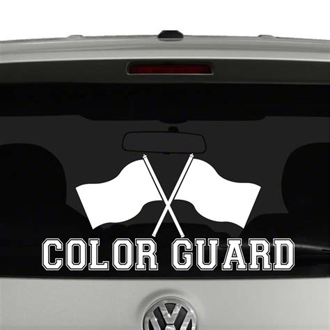 Color Guard Crossed Flags Marching Band Vinyl Decal Sticker • Cosmic ...