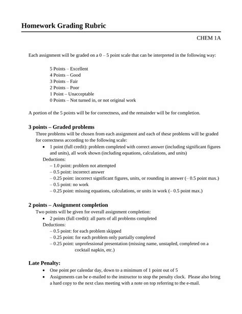 Pdf Homework Grading Rubric Cabrillo College …aromero Chem 1a Homework Grading Rubric