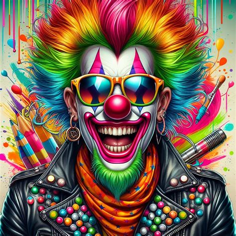 Download Ai Generated, Clown, Punk. Royalty-Free Stock Illustration ...