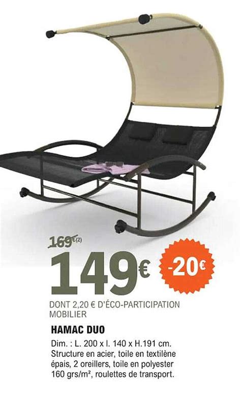 Promo Hamac Duo Chez E Leclerc Jardi Icatalogue Fr