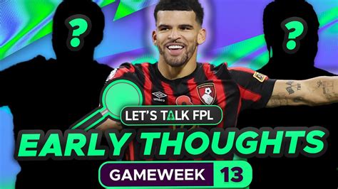 Fpl Gameweek Early Team Thoughts Fantasy Premier League Tips