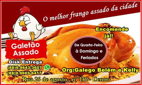 Cart O De Visita Frango Assado Aviddiy