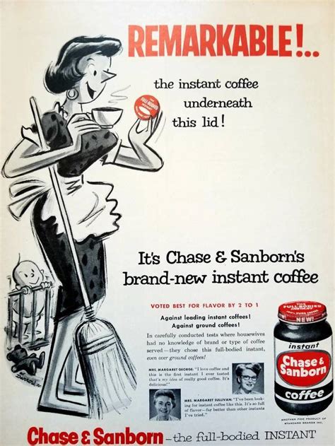 1956 Chase And Sanborn Instant Coffee Vintage Advertisement Kitchen