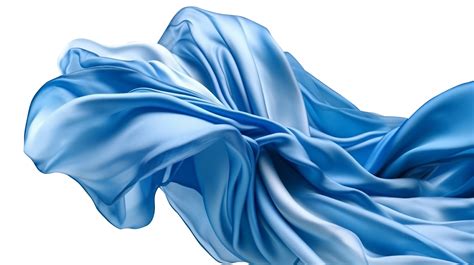 Blue Flying Fabric 3d Wave Cloth 24733159 PNG