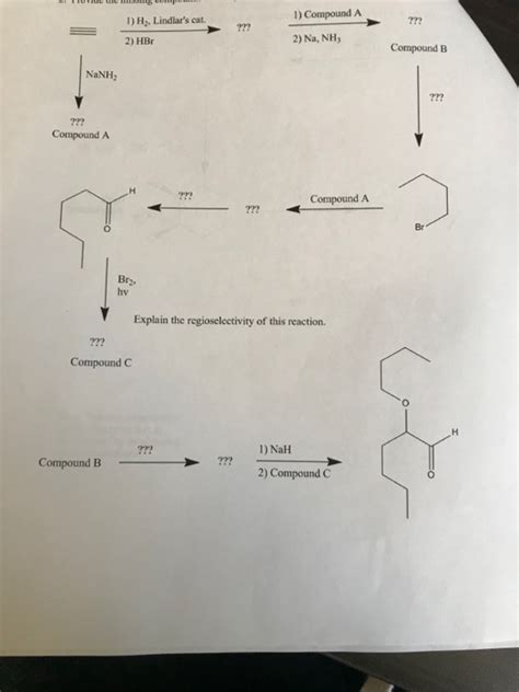 Solved Compound A H Lindlar S Cat Hbr Na Chegg