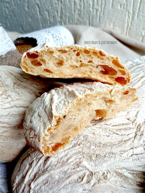 Pane Ciabatta A Lievitazione Naturale Impastando A Quattro Mani