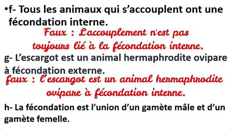 2ac Exercices Corrigés La Reproduction Chez Les Animaux Youtube