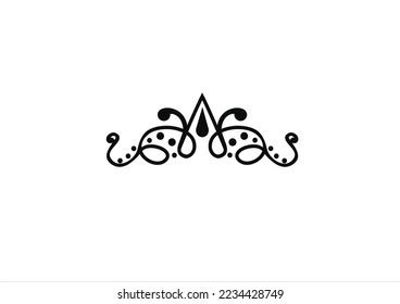 Black Crown Vector Hand Drawn Design Stock Vector (Royalty Free ...