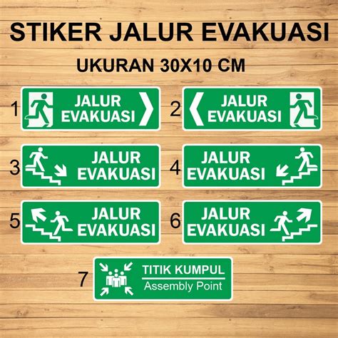 Jual STIKER EXIT PENUNJUK ARAH JALAN KELUAR JALUR EVAKUASI PINTU