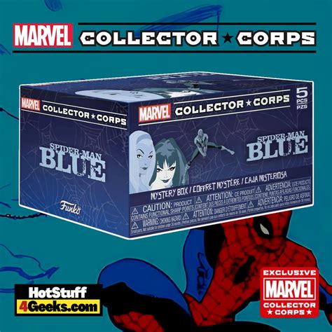 2023 NEW Spider Man Blue Funko Marvel Collector Corps Box