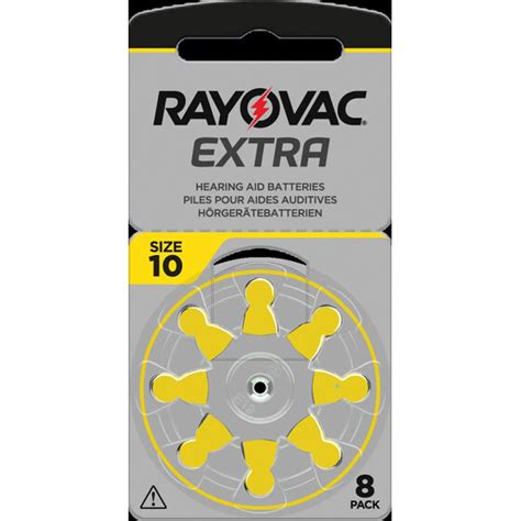 Rayovac Extra Advanced Er Pack Pr A Zink Luft H Rger Te Knop