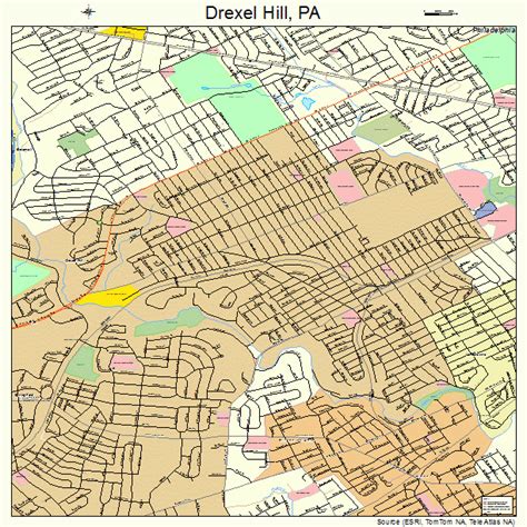 Drexel Hill Pennsylvania Street Map 4219920