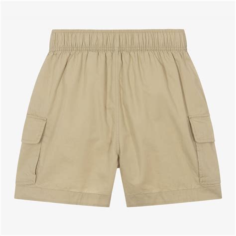 Burberry Boys Beige Cotton Cargo Ekd Shorts Childrensalon