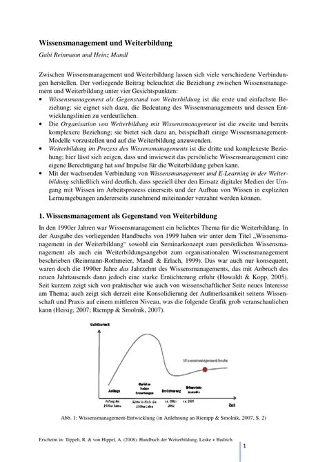 Kernthesen Zum Thema Wissensmanagement