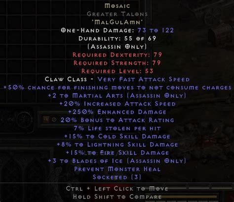 Mosaic Runic Talons 3 LS Diablo 2 Resurrected Buy D2R Items