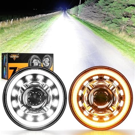 Amazon Auxbeam Faros delanteros LED H6024 de 7 pulgadas con señal