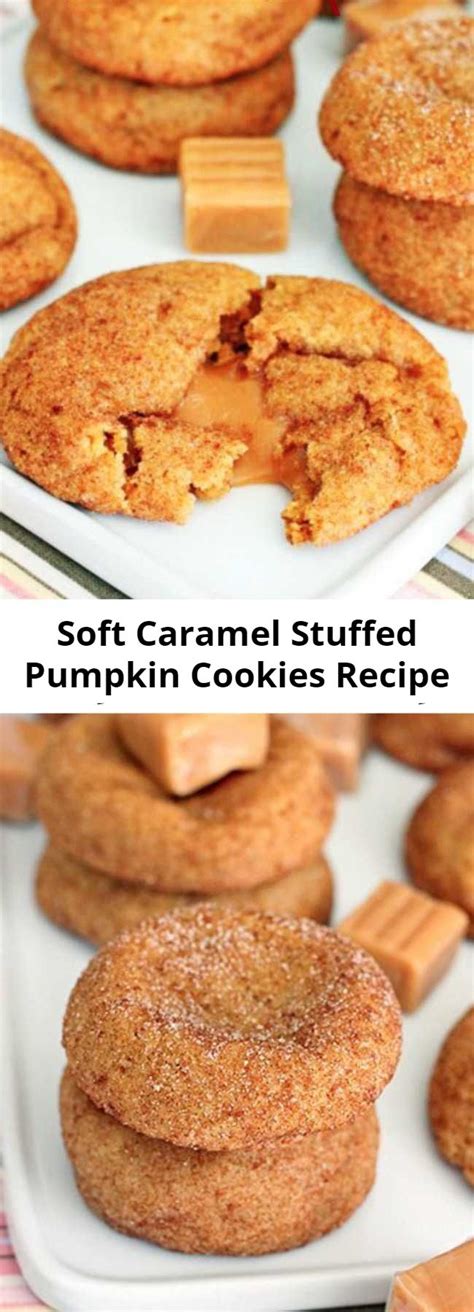 Soft Caramel Stuffed Pumpkin Cookies Recipe 9am Chef