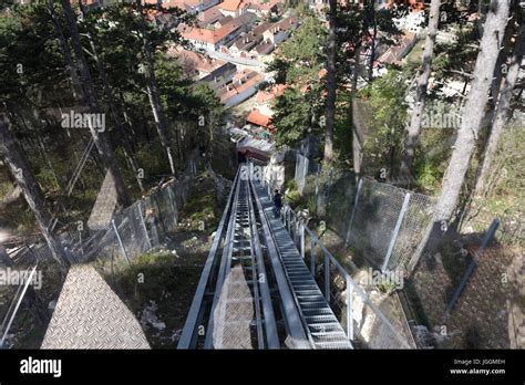 Cog Railway Cable Car Of Rasnov In Romania Stock Photo Alamy