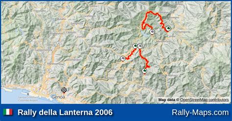 Streckenverlauf Rally Della Lanterna Cira Rallyekarte De