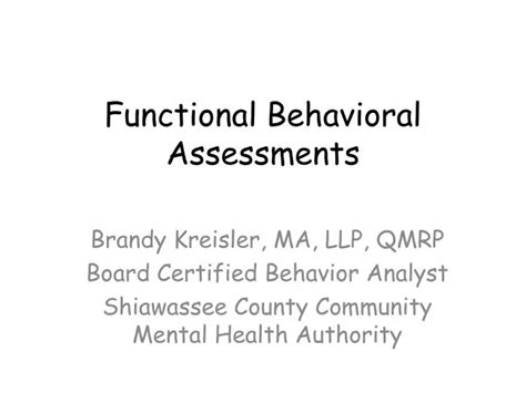 Ppt Functional Behavioral Assessments Powerpoint Presentation Free Download Id2996866