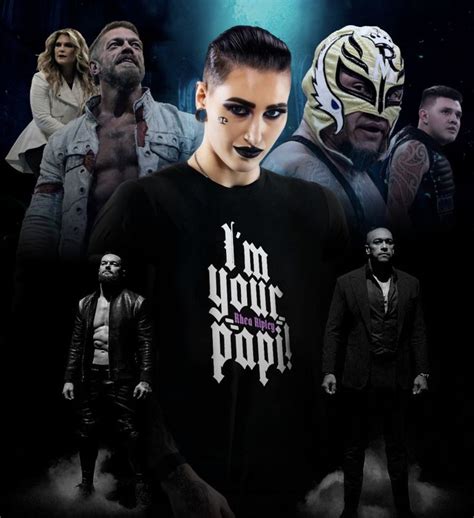 Finn Balór Rhea Ripley Damien Priest Rey Mysterio Dominik Mysterio Edge