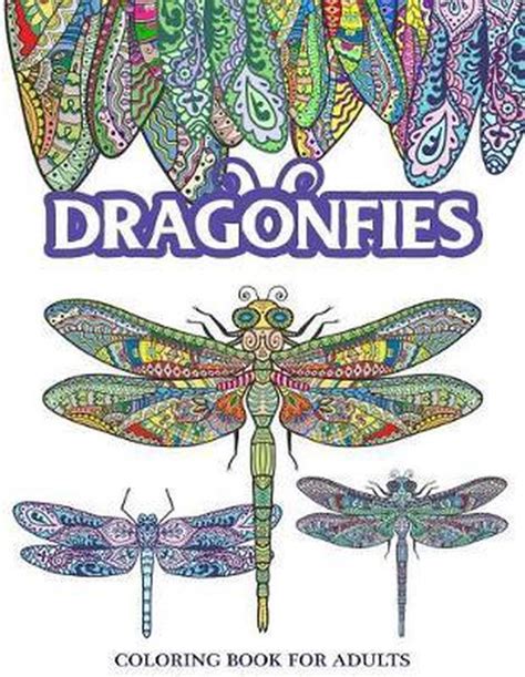 Dragonflies Coloring Book For Adults Dragonfly Coloring Book