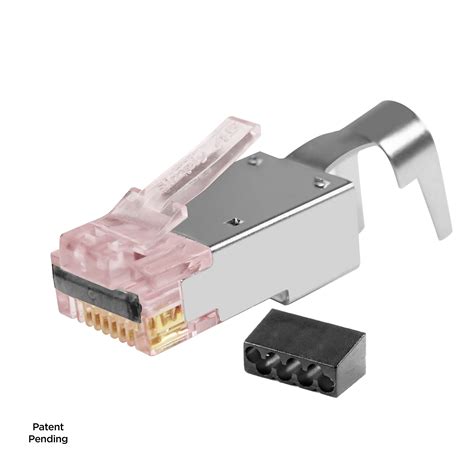 Stp Cat6a Pass Through Rj45 Pe Red Tint 50pc Simply45 Proseries