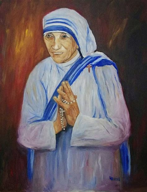 Mother Teresa Of Calcutta Painting By Lubjana Baci Mother Teresa