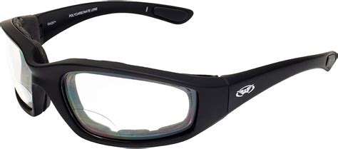 Global Vision Kickback Z Photochromic Bifocal Padded Riding Glasses Clear To Smoke