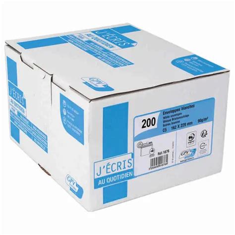 Boite De 200 Enveloppes Extra Blanches DL 110x220 100 G Bande De