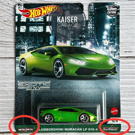 Hot Wheels Premium Car Culture Exotic Envy Lamborghini Huracan LP 610 4 Minor Creased Card