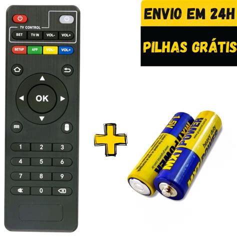 Controle Remoto TV BOX Universal 4k Mx9 Tx3 Tx9 Tx2 Mxq Pro PILHAS