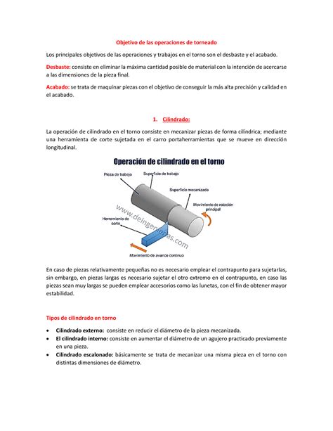 Objetivo De Las Operaciones De Torneado Desbaste Consiste En