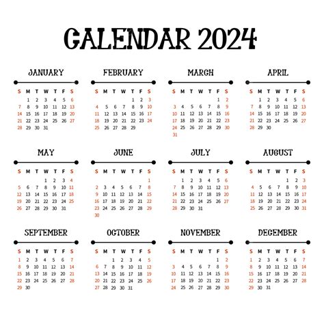 2024 Calendario Simple Negro Png Dibujos Negro 2024 Calendario Png Y